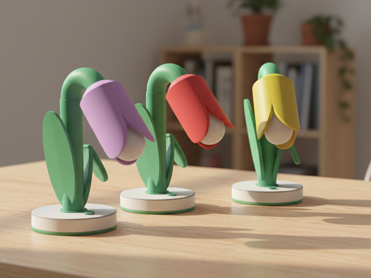Flower Tulip Lamp E27 - Multi Part