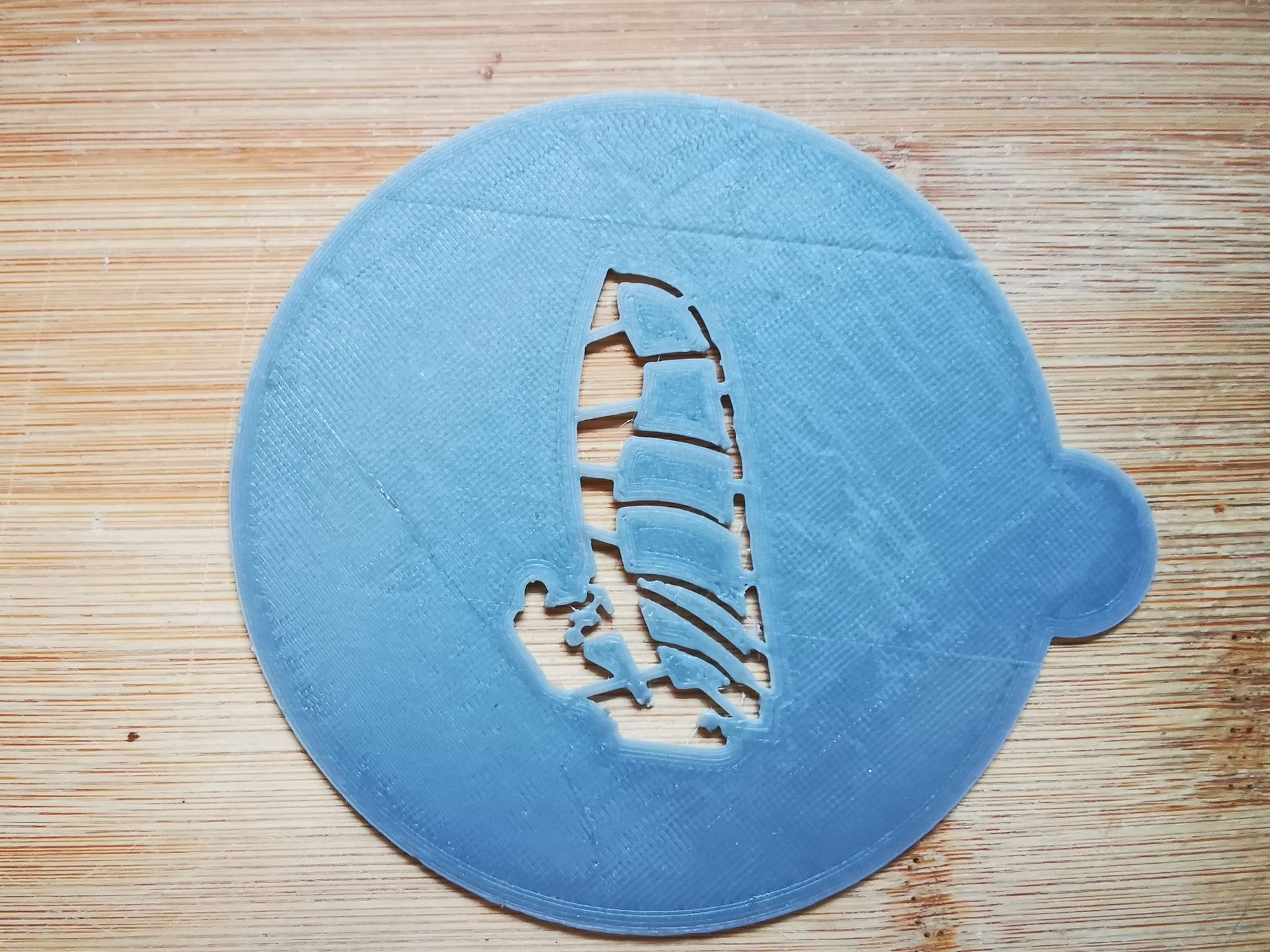 Windsurfing milk foam printing stencil