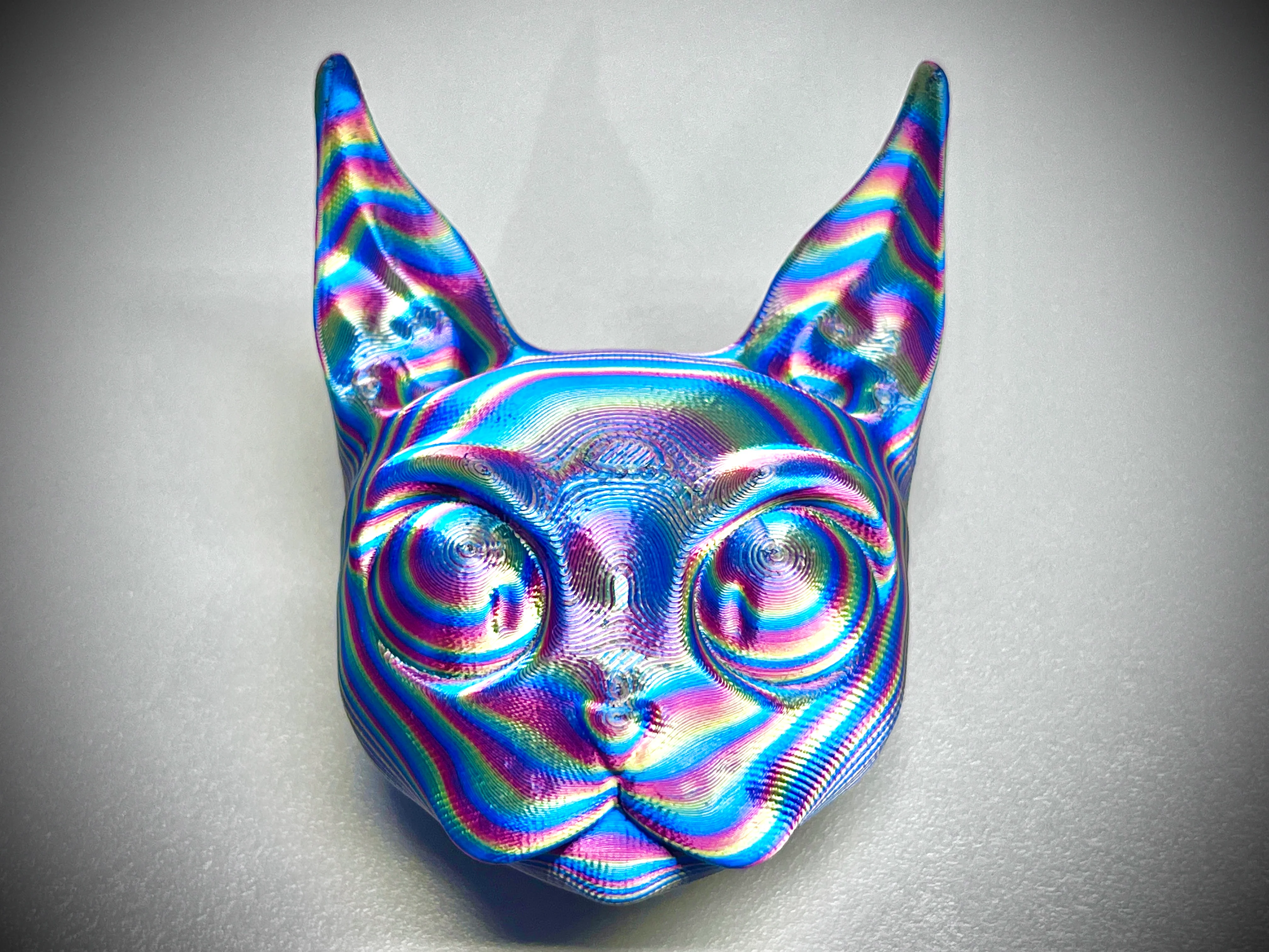 Cat Head Sculpture - easy wall mount