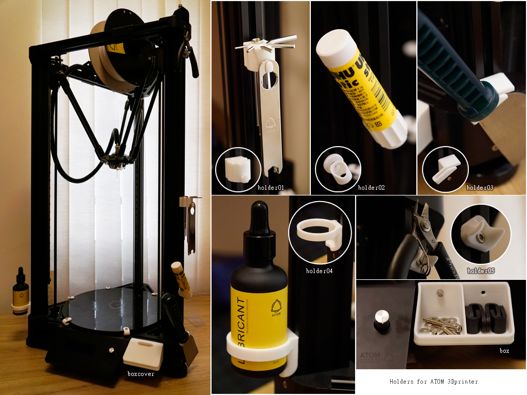Holders for ATOM 3Dprinter