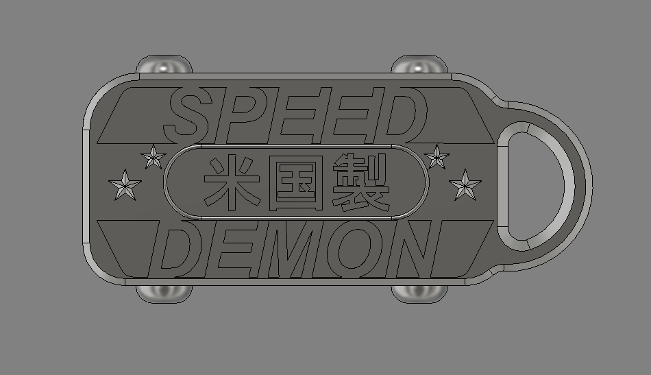 SPEED DEMON keychain
