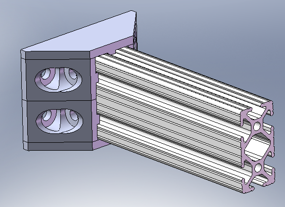 1020 t-slot wall bracket