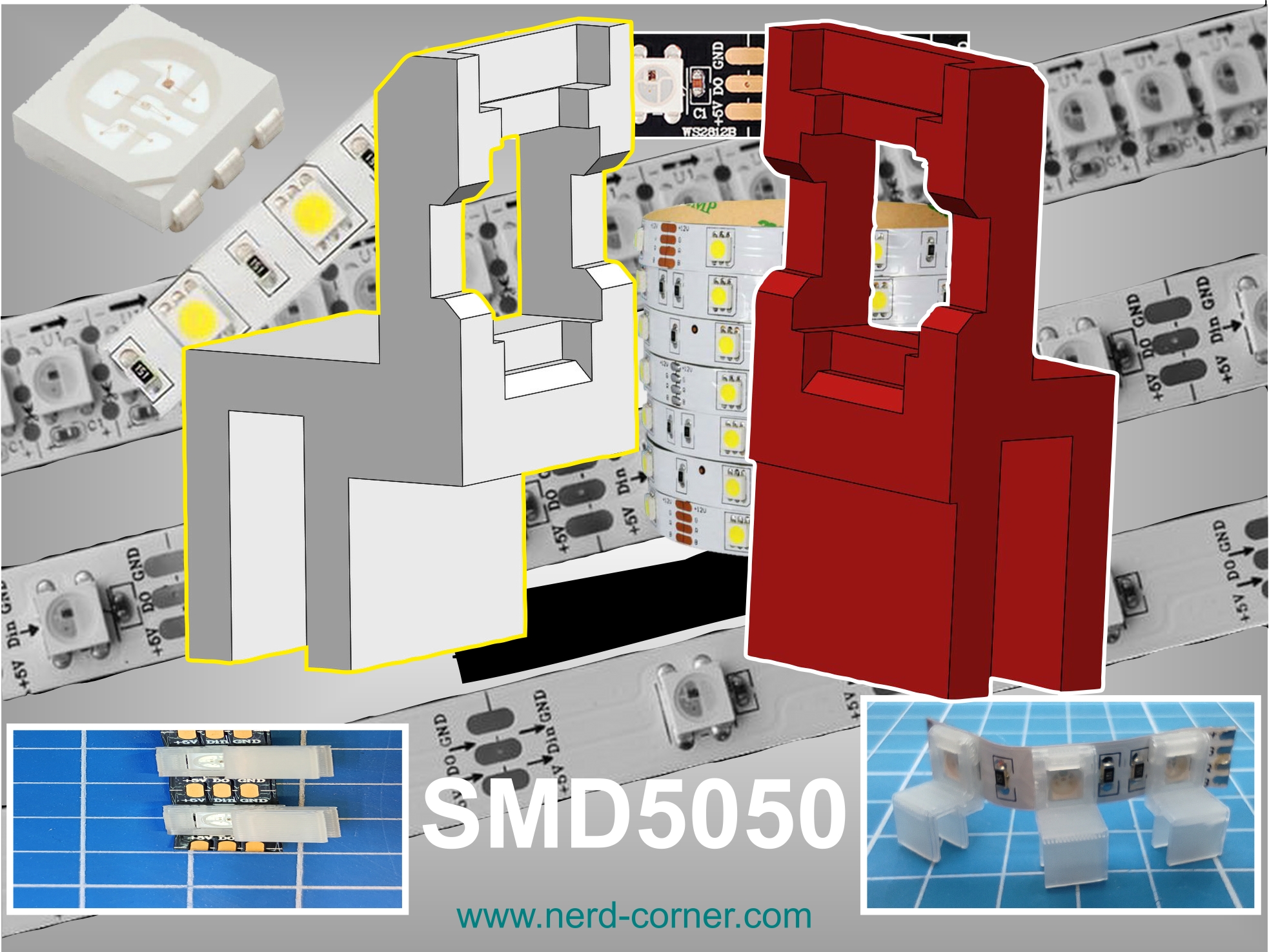 LED SMD5050 clamp 2.5mm for sheet