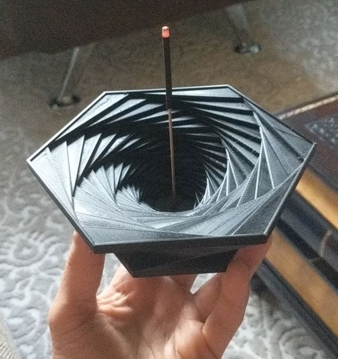 Spiral Hexagon Incense Holder