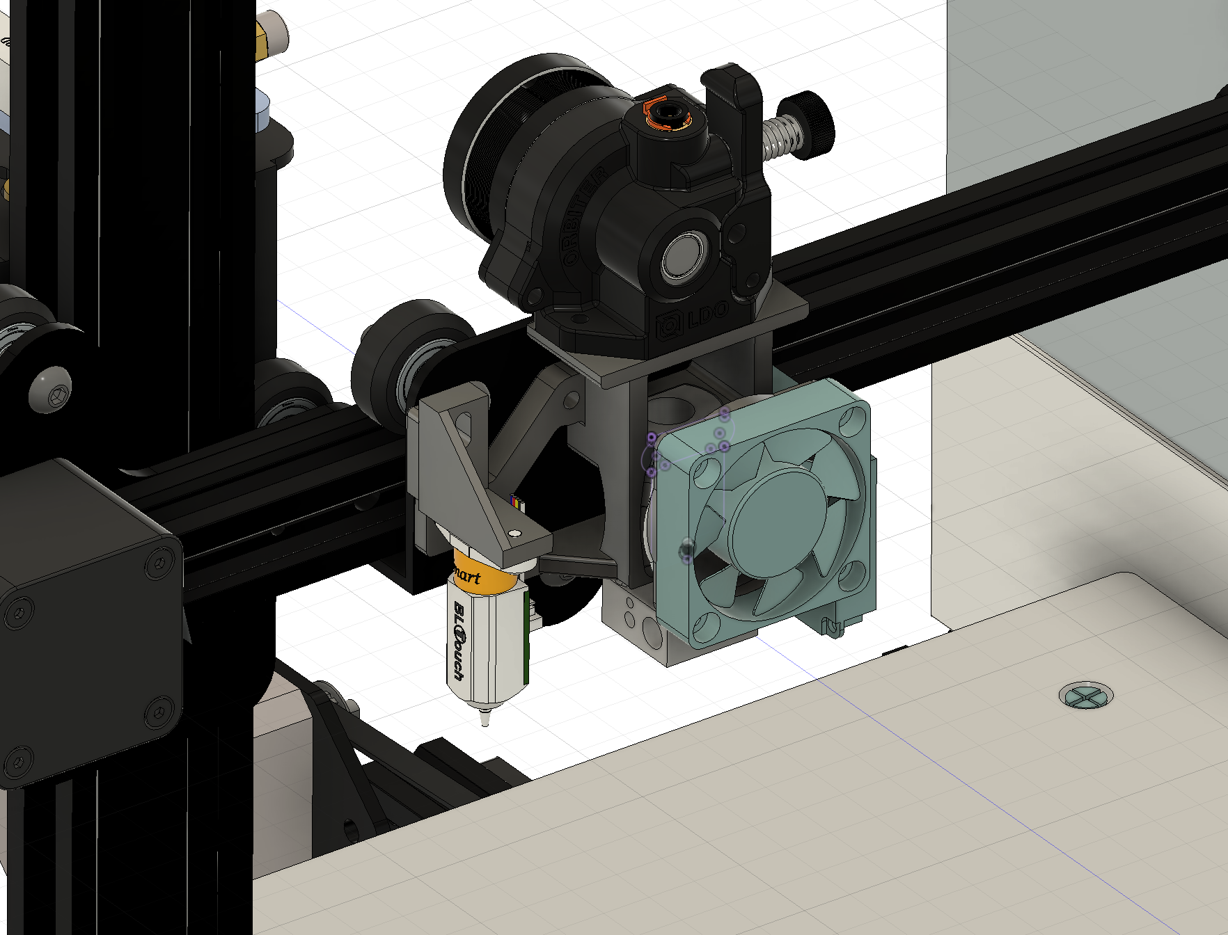Ender 3 fan shroud BLtouch and Orbitor V2.0 Mount
