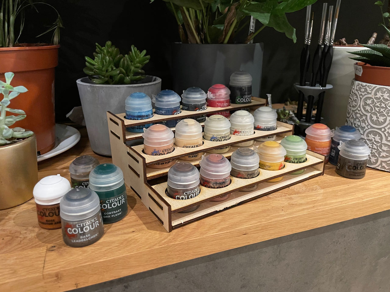 15 Bottle Paint Rack - Citadel Paint Holder -  Laser Cut ply