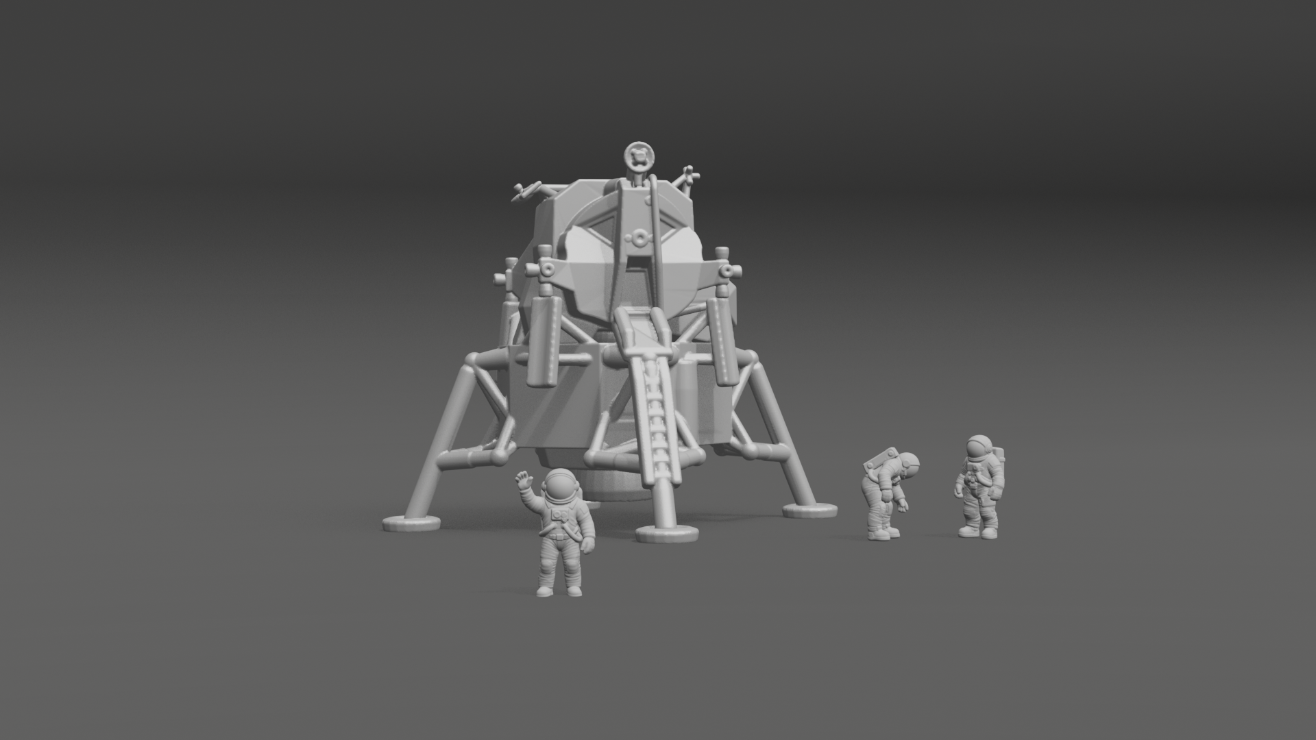 Apollo Lunar Module - scale 1:700 Easy 3D Print Model