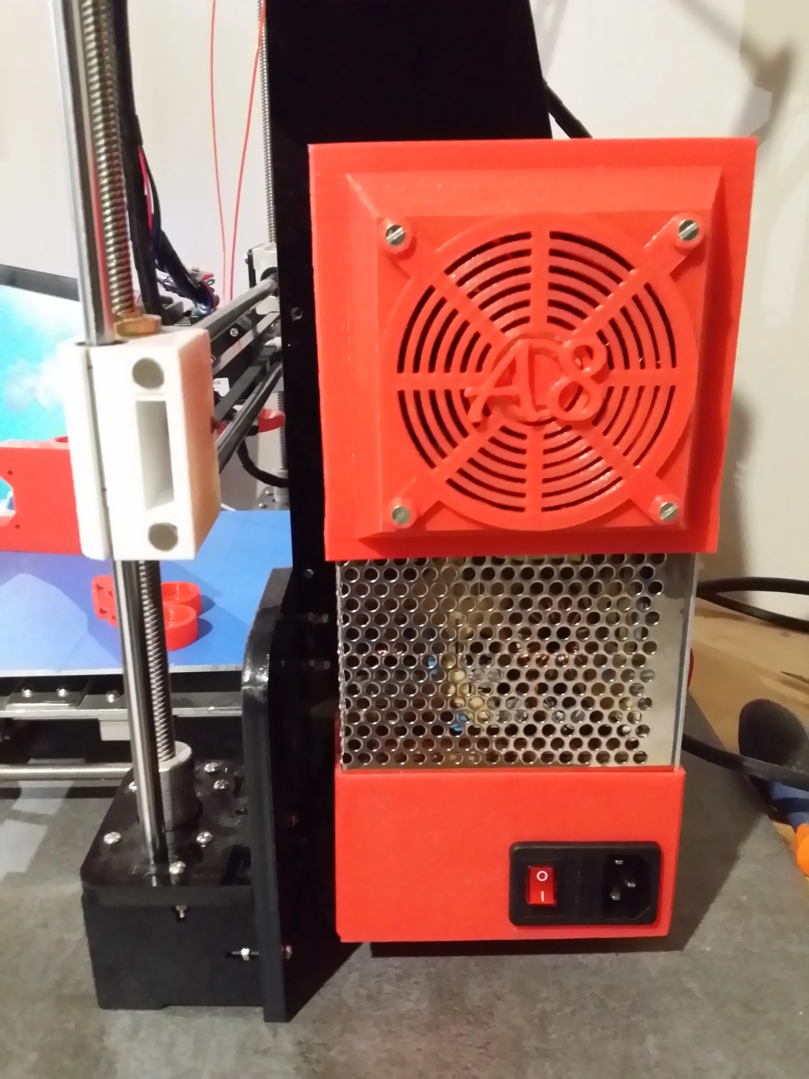 case power supply and fan cover for anet A8
