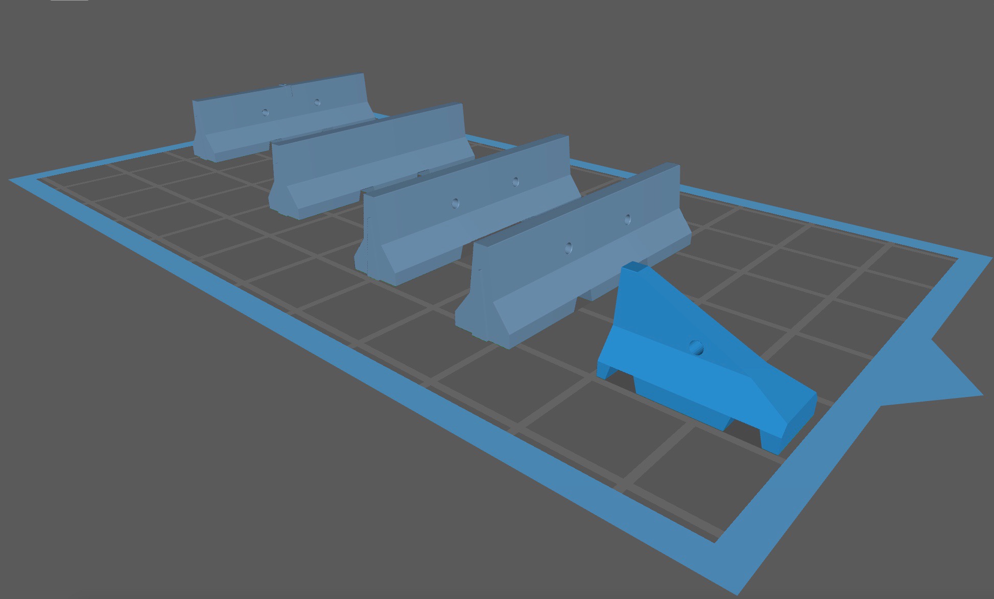 Jersey Barriers in HO Scale  (Scaleable to N-Scale or Any Scale)