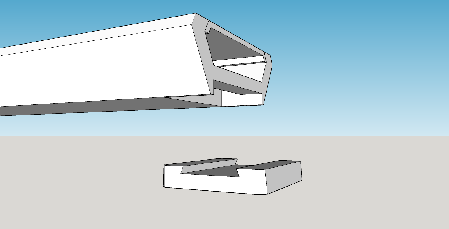 Channel for 10mm LED strip (5050 RGB)