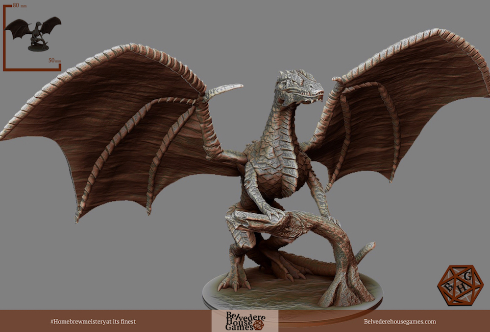 Adult Frost Dragon Pre-Supported Mini