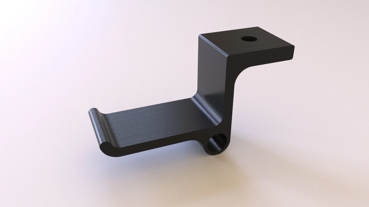 Simple Under Desk Headphone Hook