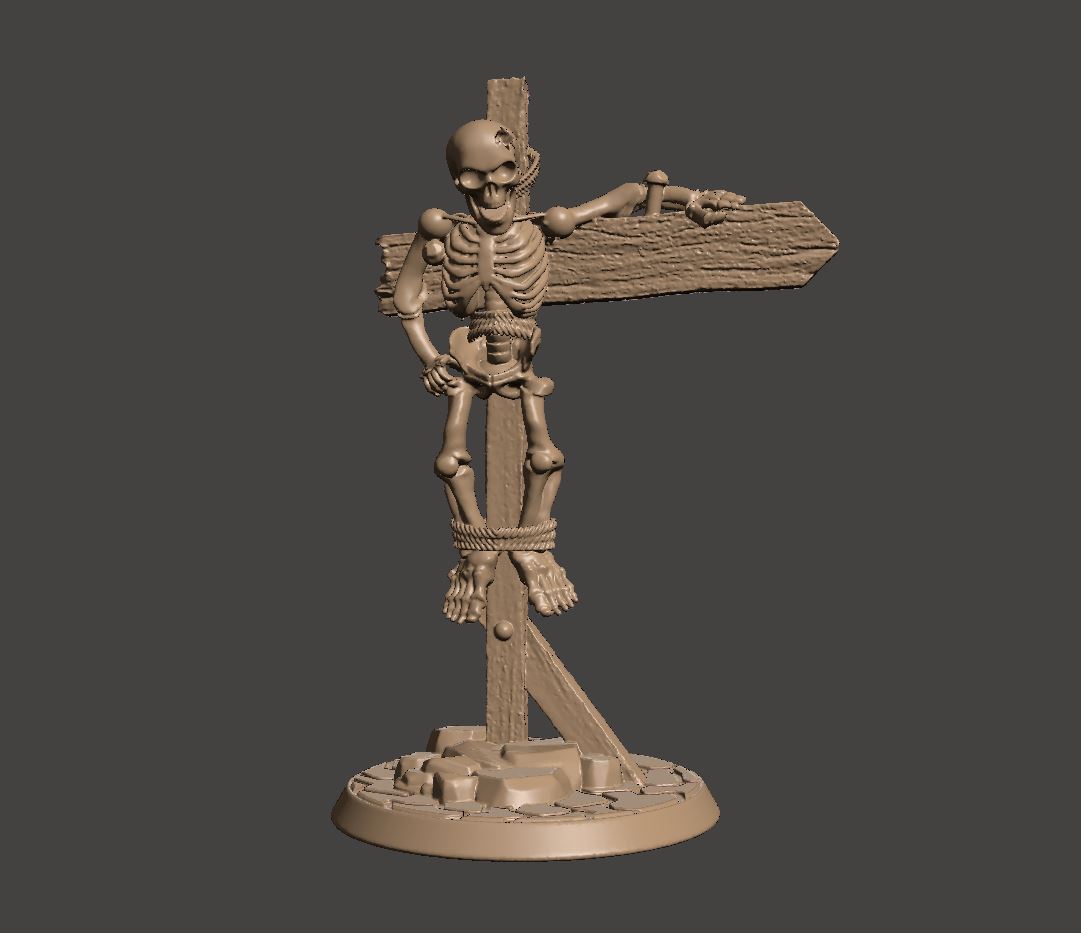 28mm Undead Skeleton Sign / Signpost