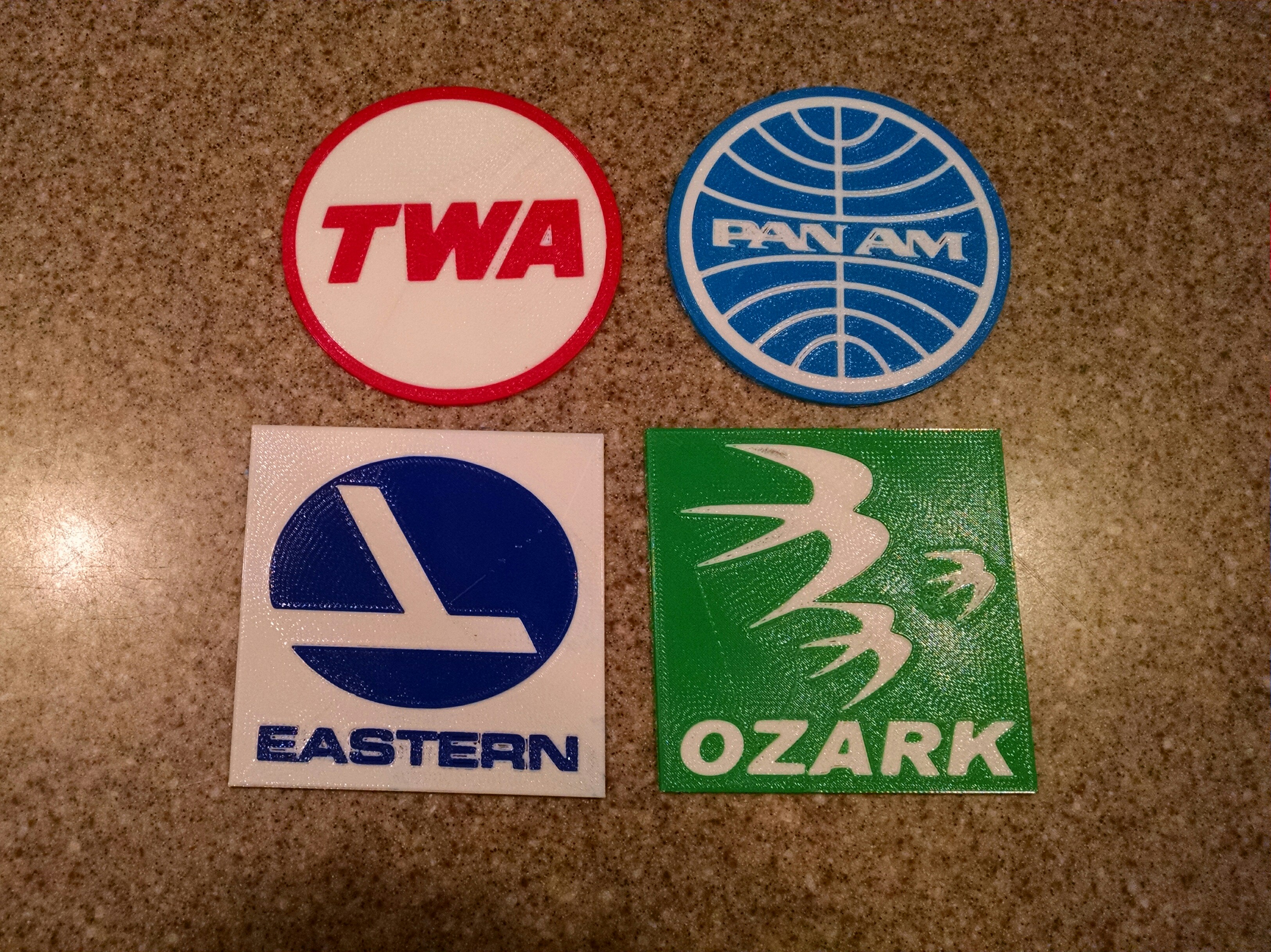 Retro Airline Logo Coasters