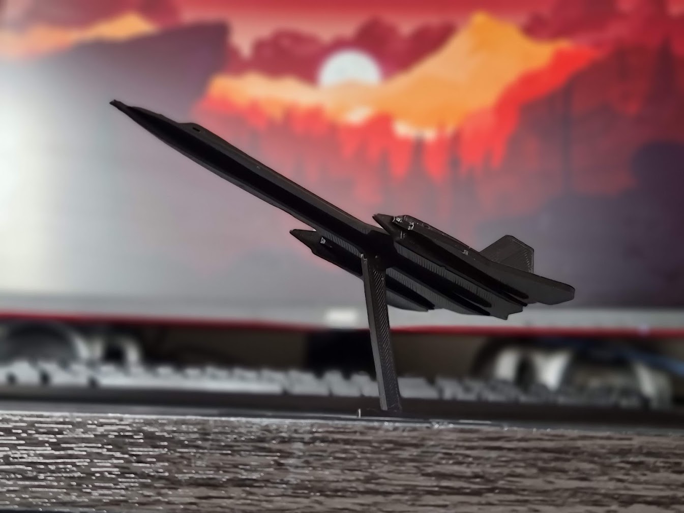 Lockheed SR-71 Blackbird + Stand Kit Card