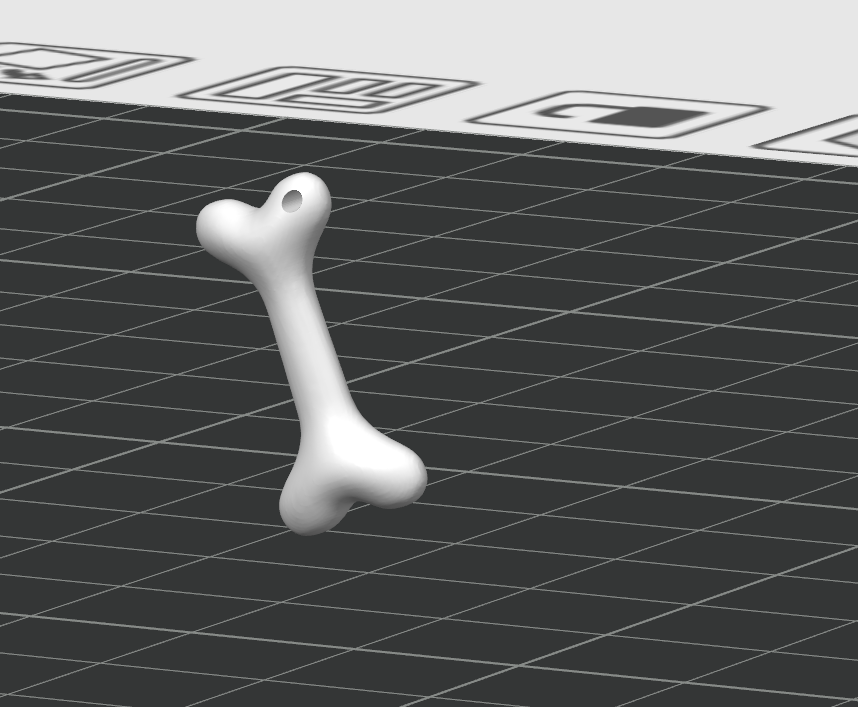 Dog bone keychain
