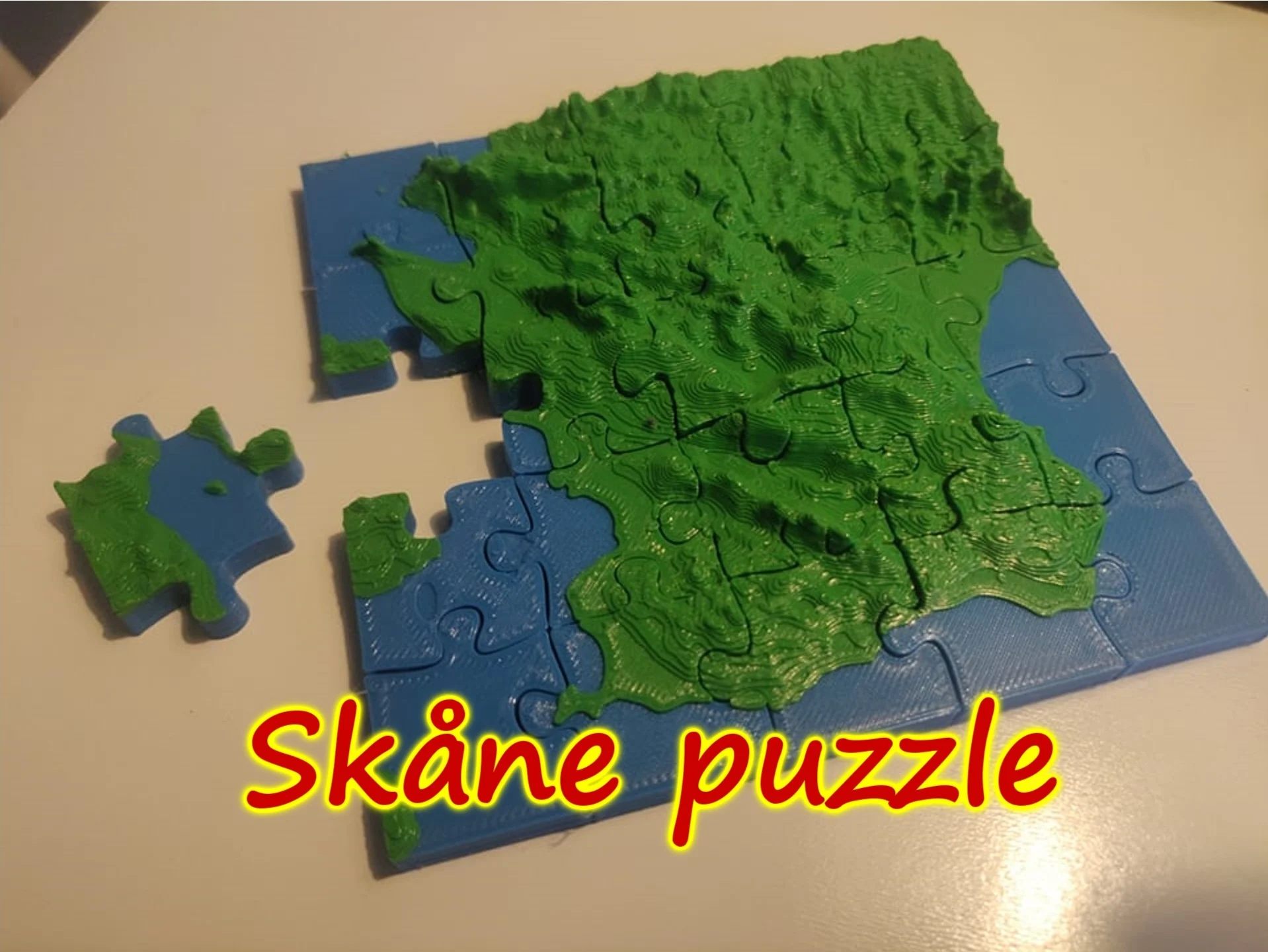 Skåne (Sweden) topography puzzle