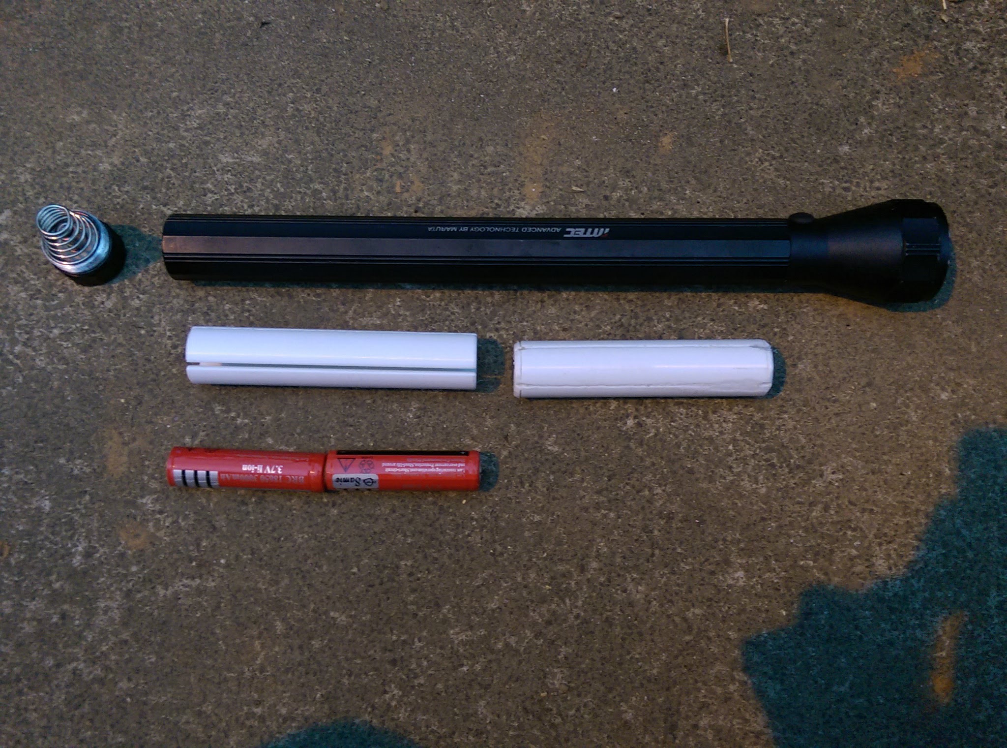 18650 to C-Type Battery Flashlight