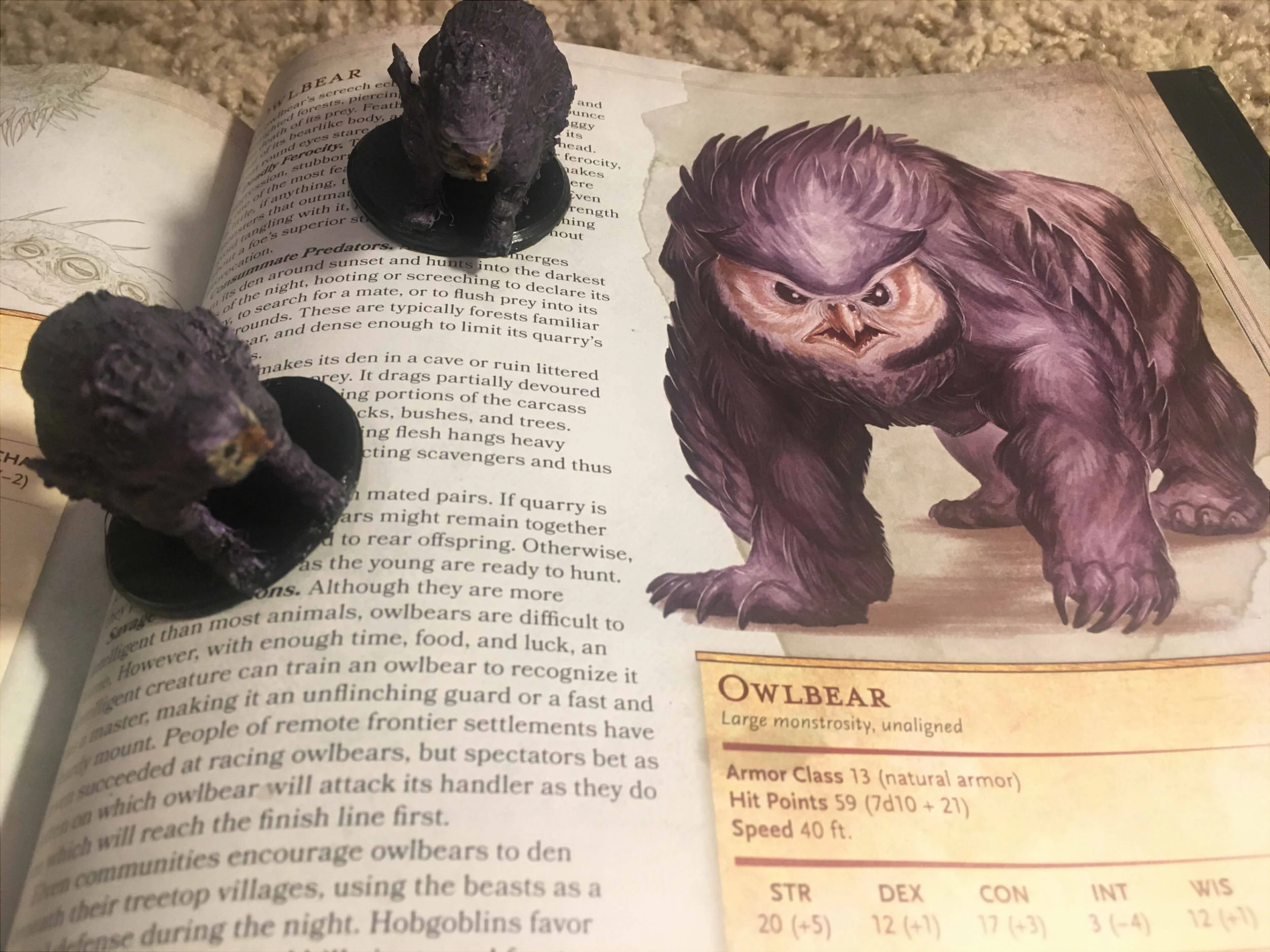 Owlbear through the ages- 5th edition D&D