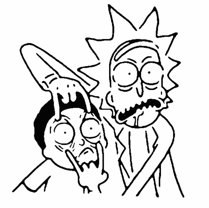 Rick and Morty stencil 3