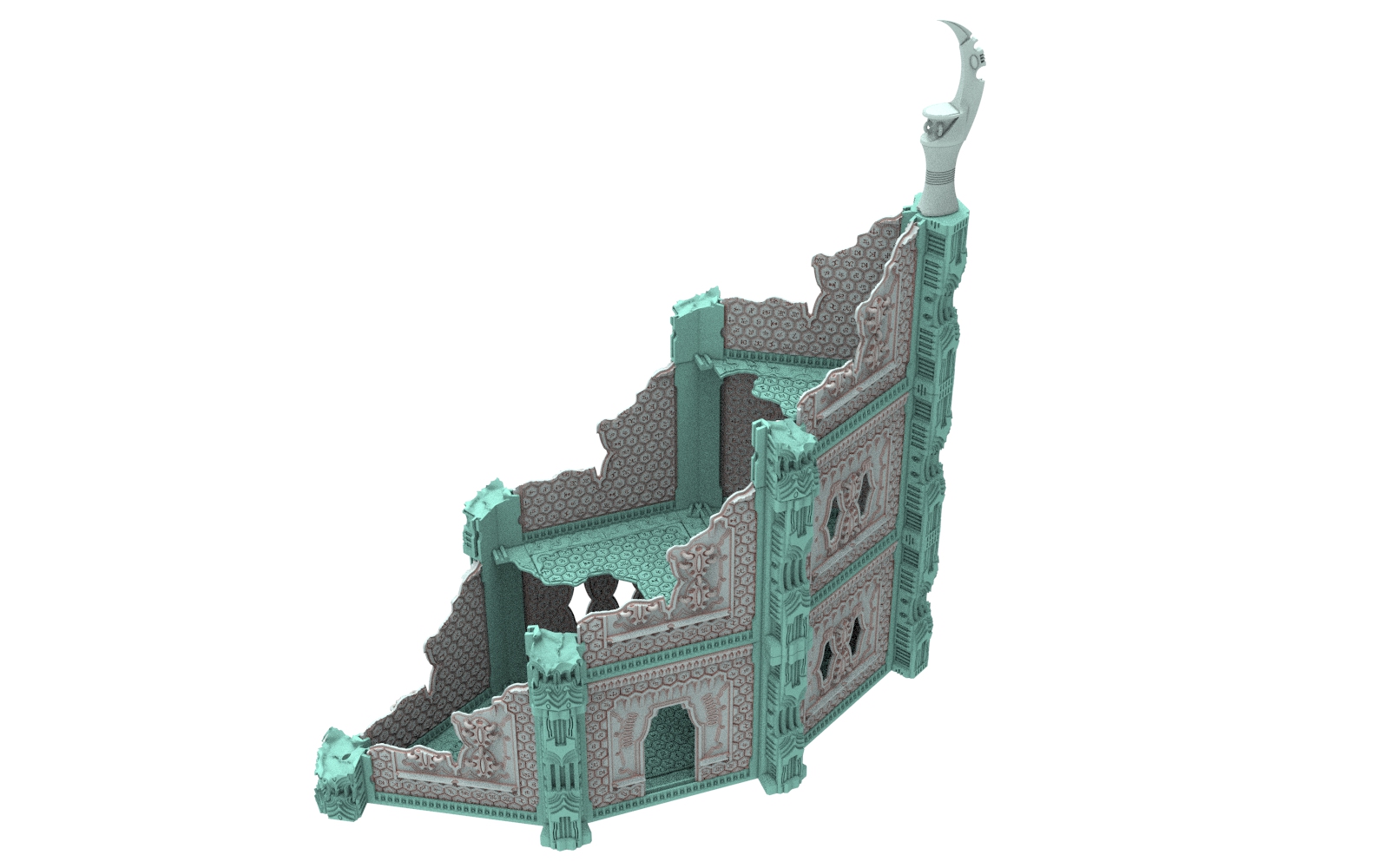 4x9x9" Dark elves Building free sample for wargame