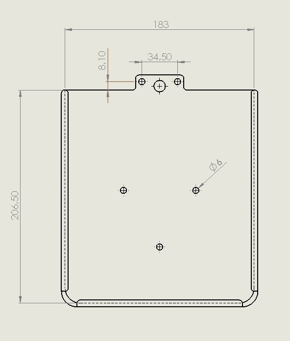 Benelli Leoncino 500 Kennzeichenhalter / Number-plate Holder 180x200