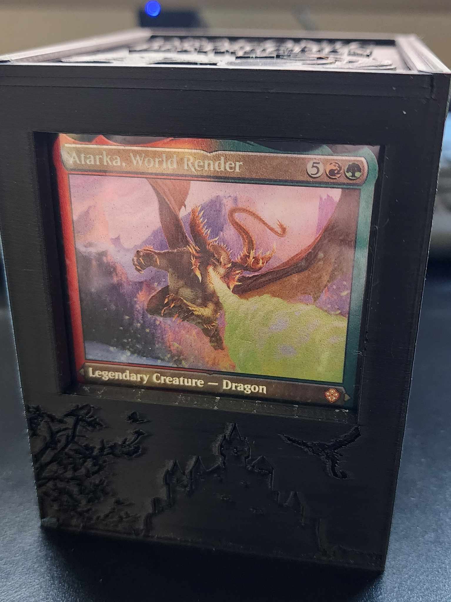 Draconic Destruction Commander Box Long Box Fits Double Sleeved Cards