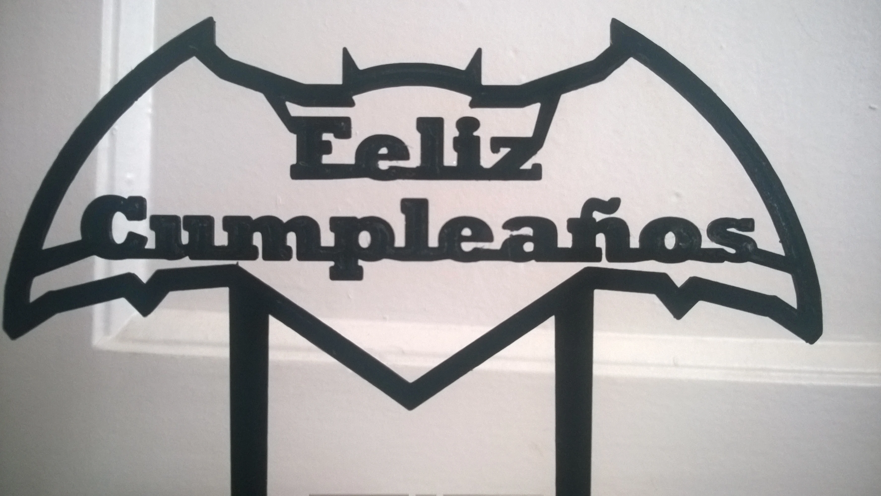 Cartel para torta de cumpleaños
