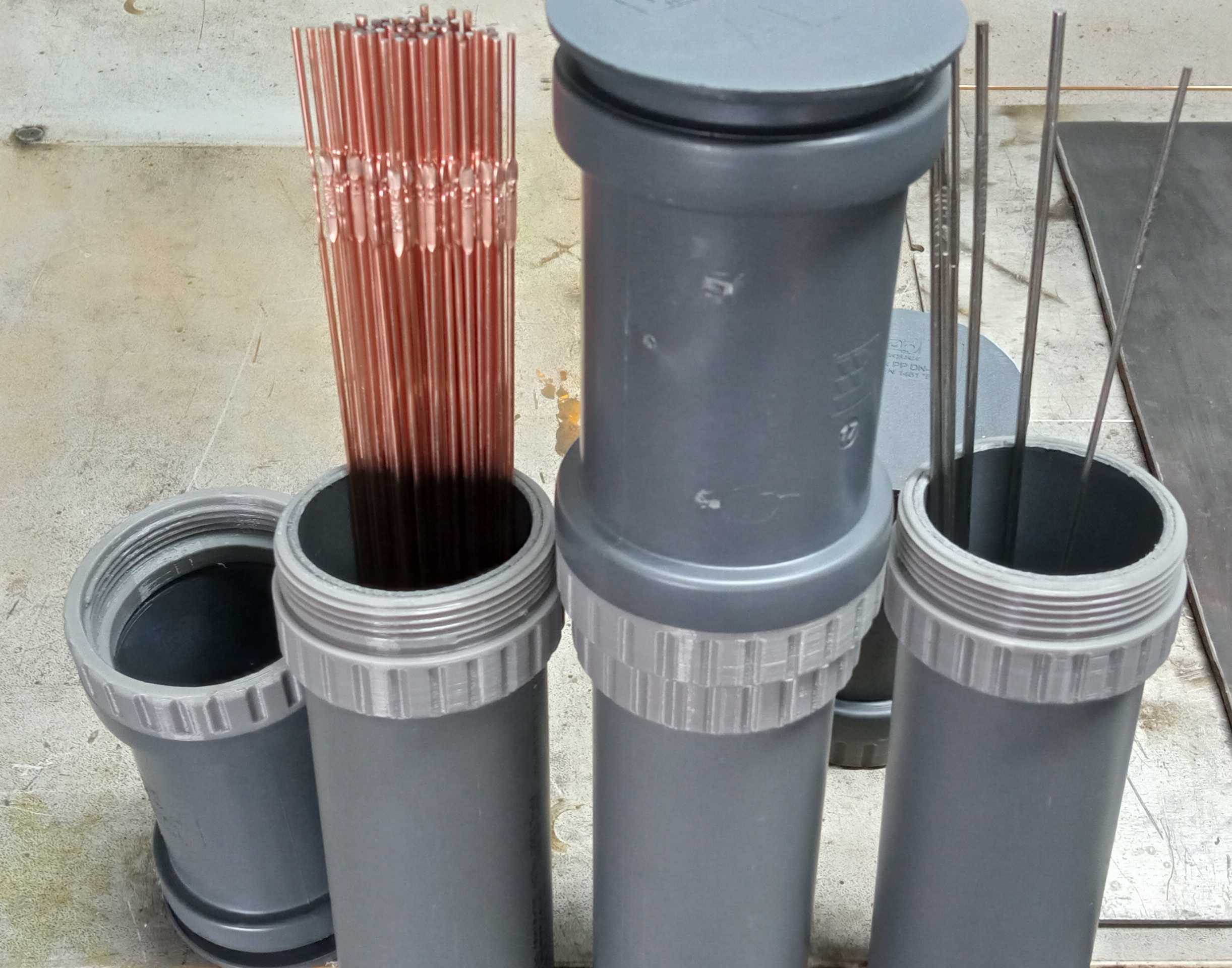 Tubes for storing TIG welding filler rods