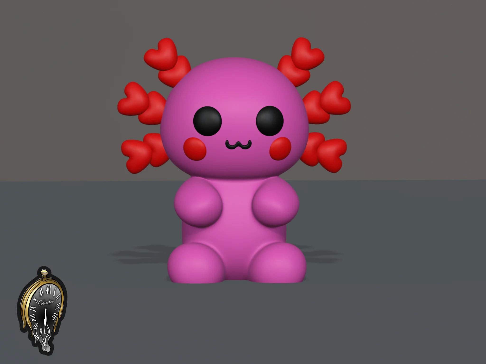 Kawaii Baby Axolotl print-in-parts Figure