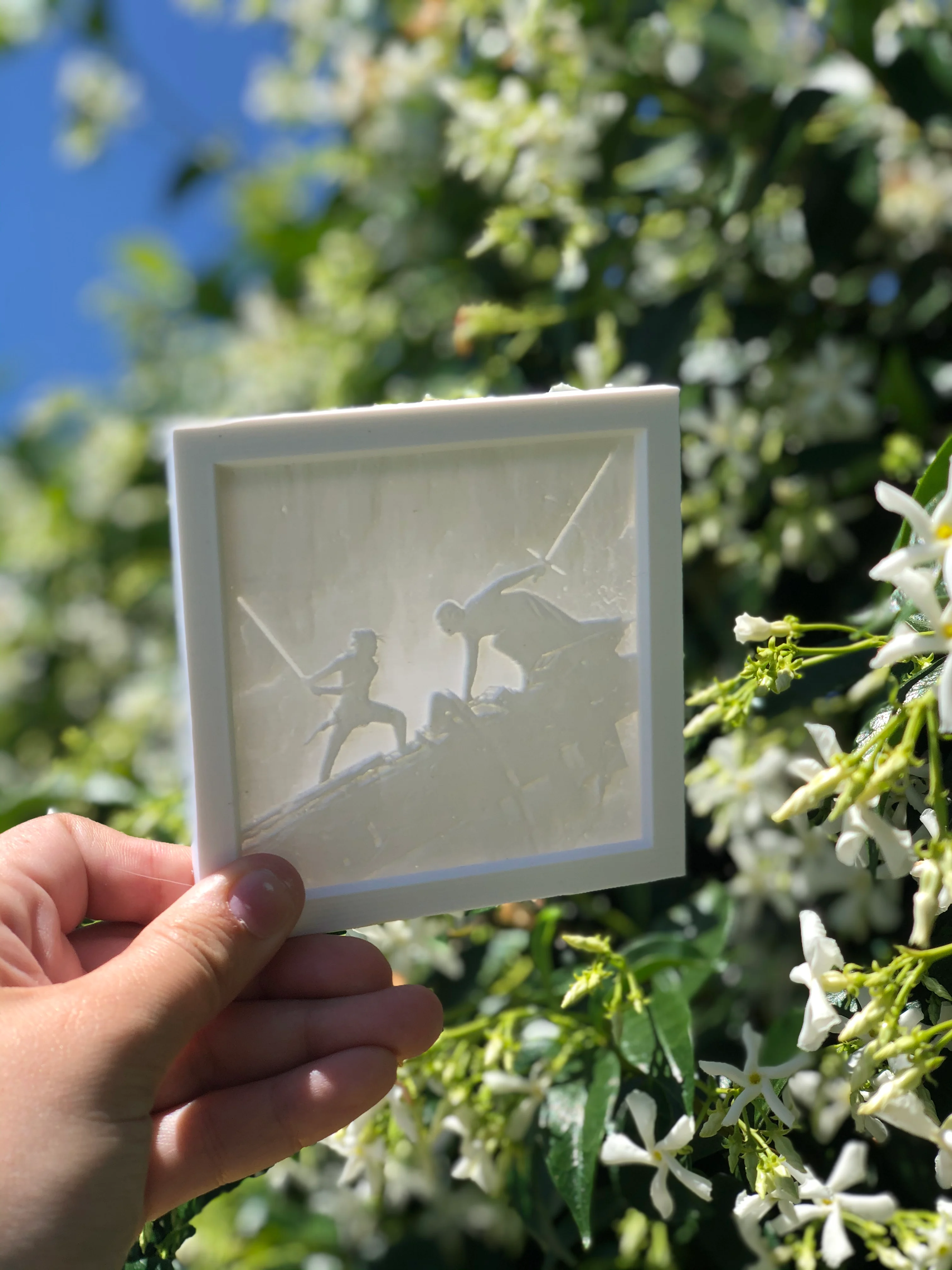 Rey and Kylo Ren Battle Lithophane
