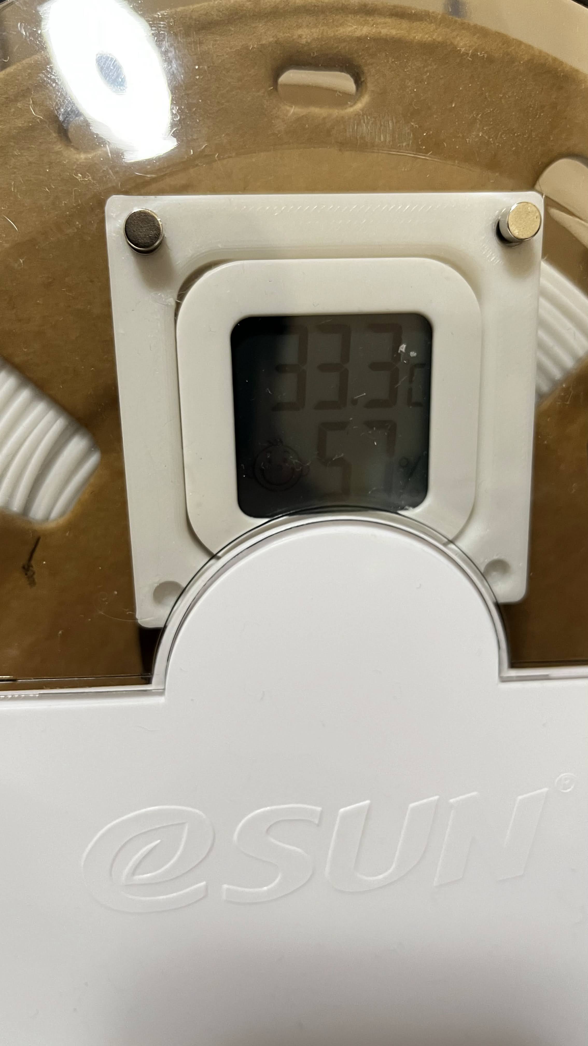 Magnetic hygrometer holder support(44x44mm device) Esun Ebox lite