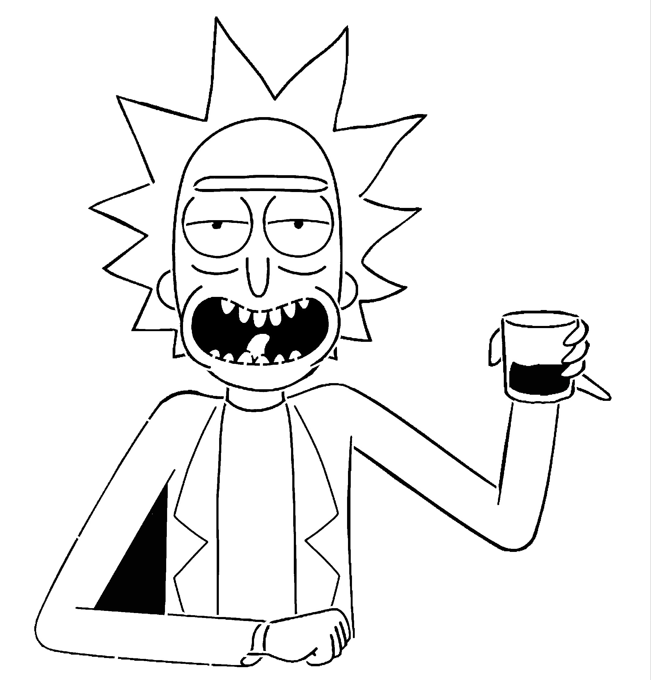 Rick Sanchez stencil 6
