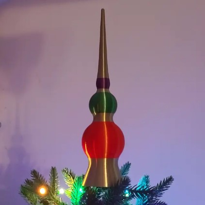 HIGH POLY - Olde World Tree Topper (Double Ball)