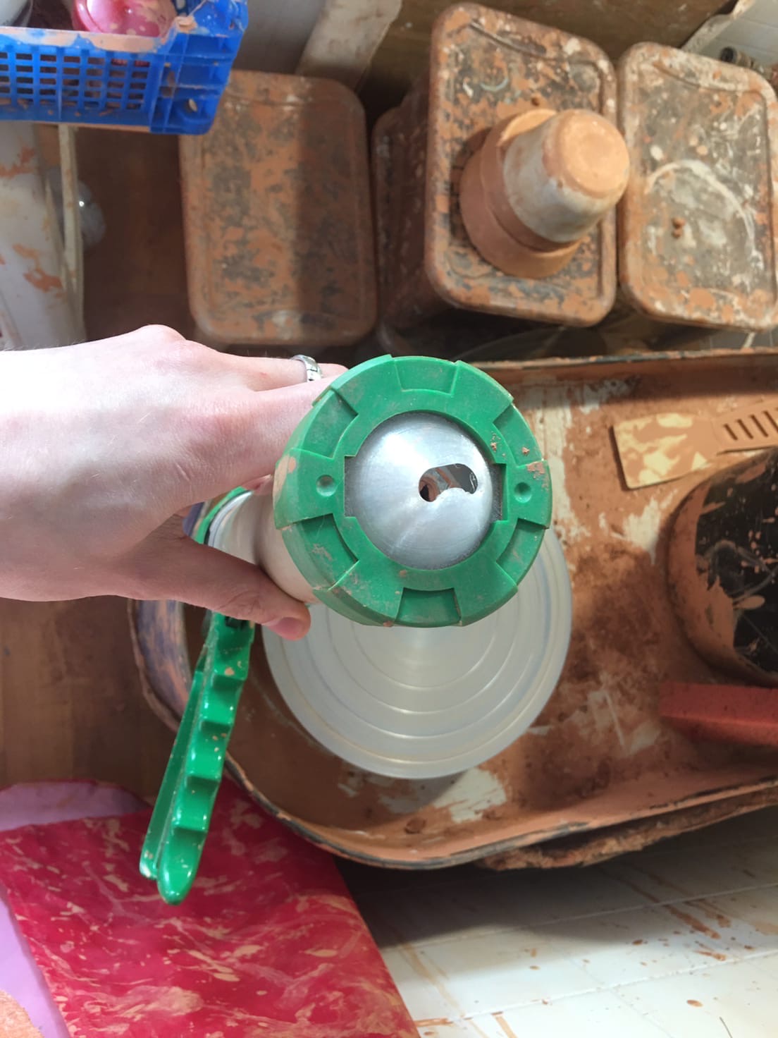 Clay gun dies. Manual extruder dies. Pottery extruder