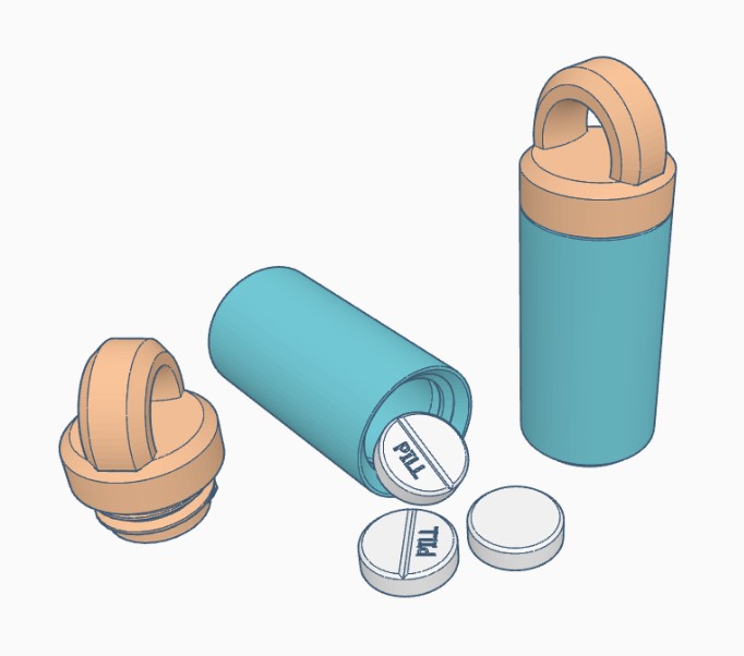 mini container - tight closing - easy printing