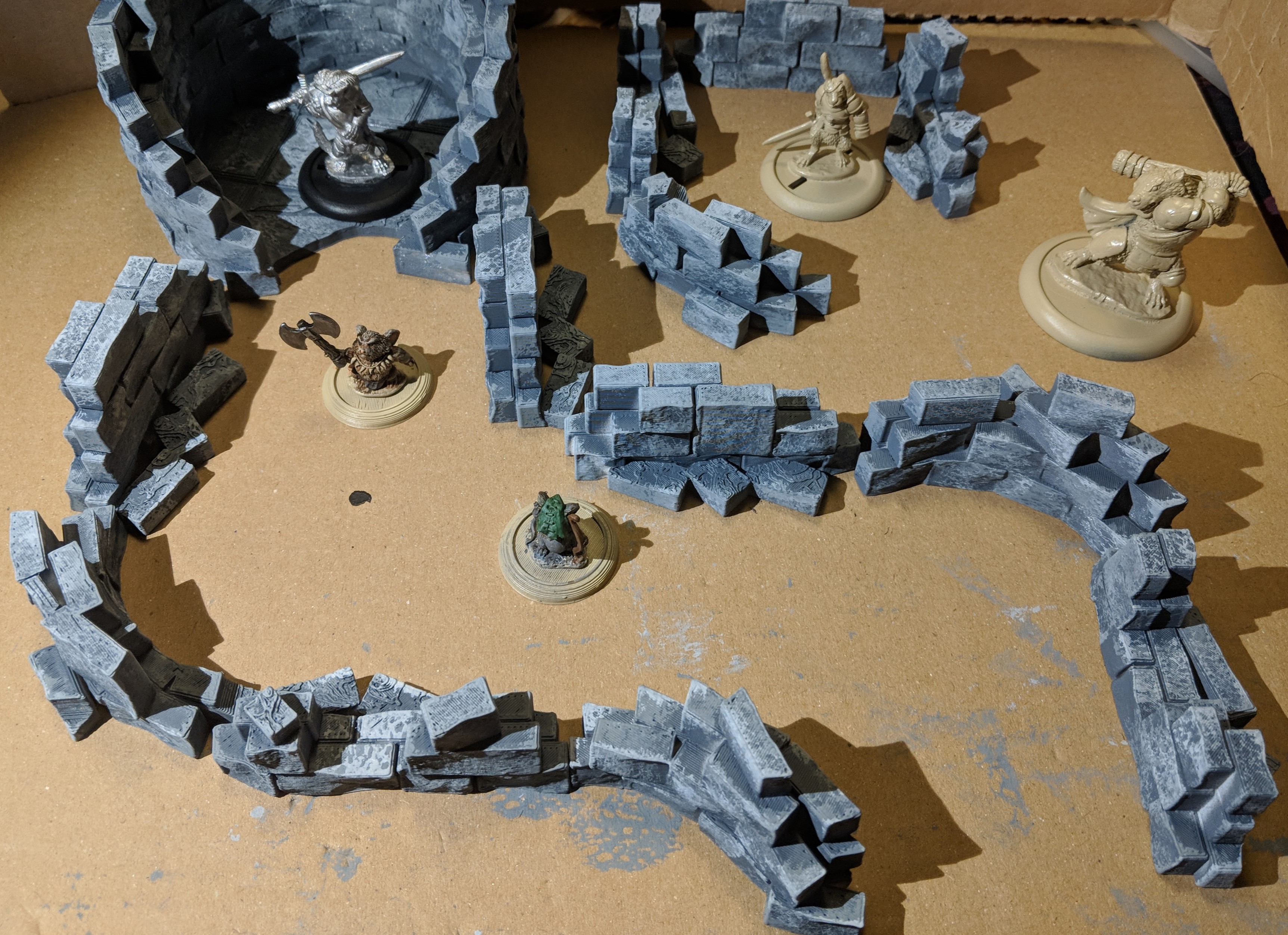 Fantasy Wargame Terrain - Ruined Wall Sections
