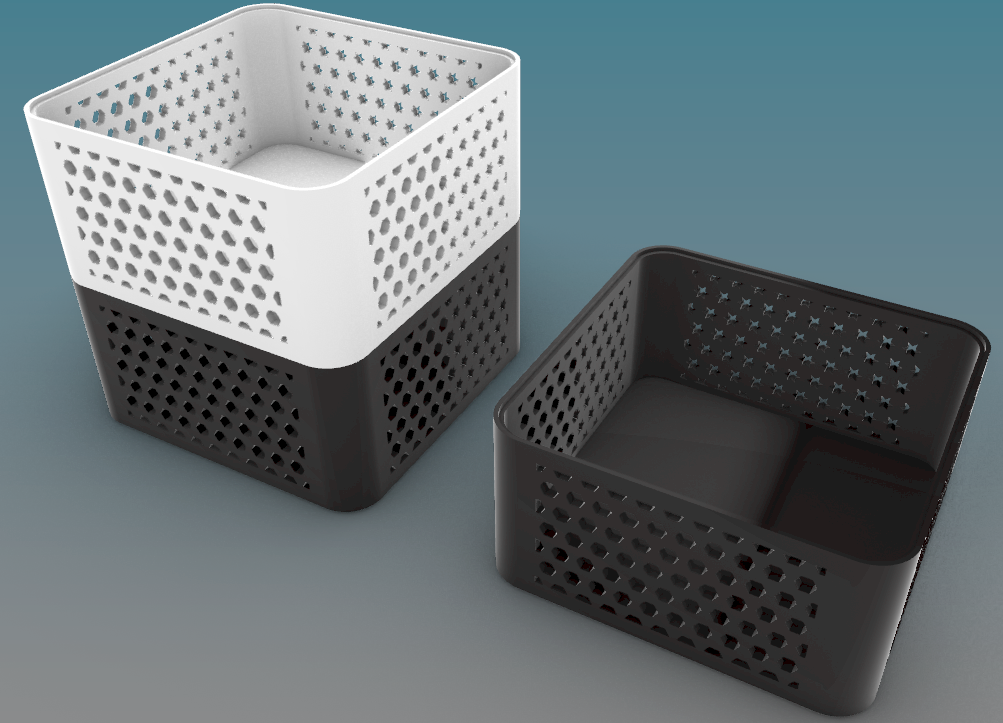 Stackable Geometric Storage Box – Star & Hex Pattern Organizer