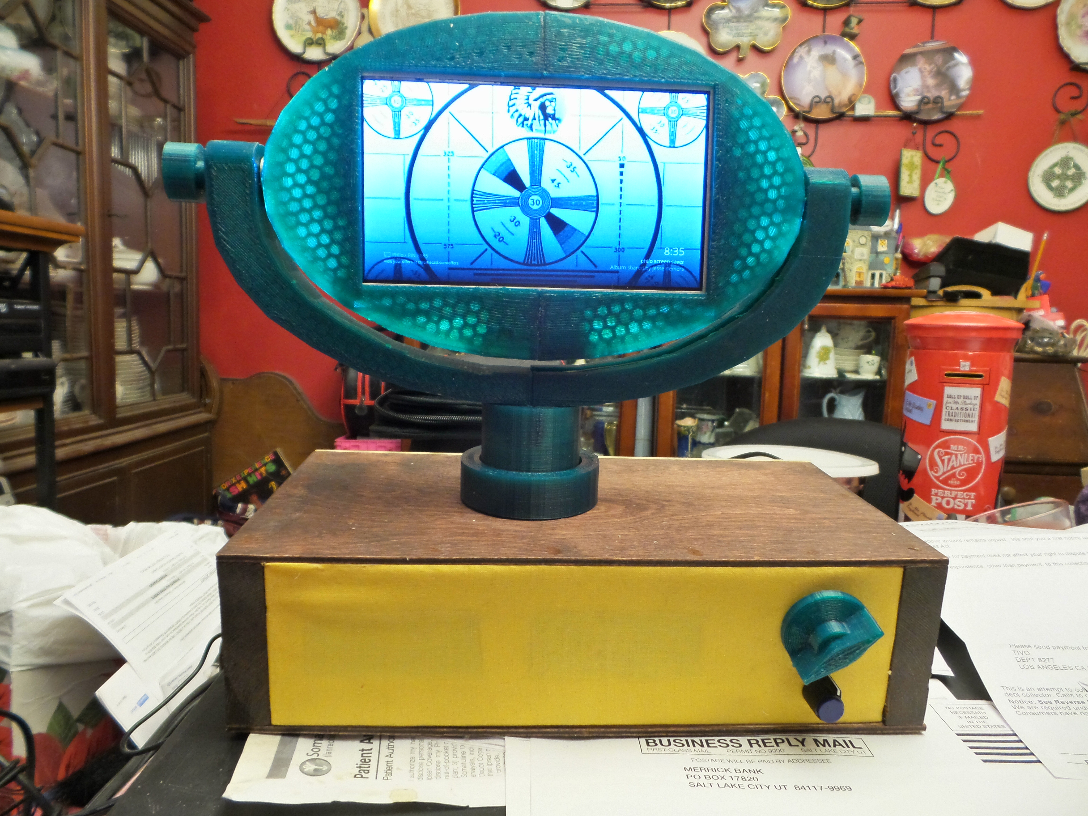 Philo. The 7" retro LCD television, " my recreation of the late 1950s Philco Predicta"