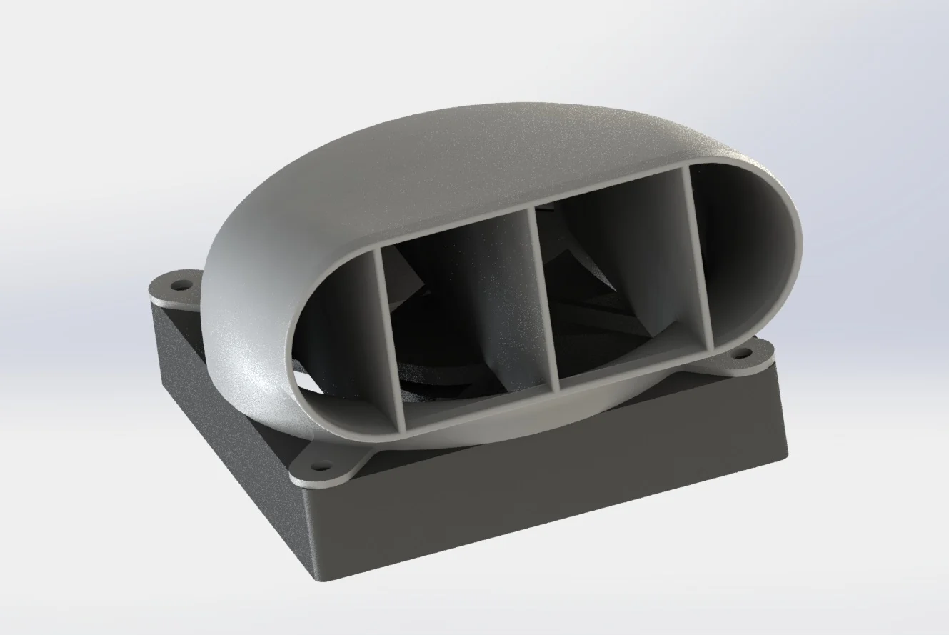 90 Degree 120mm Fan Exhaust