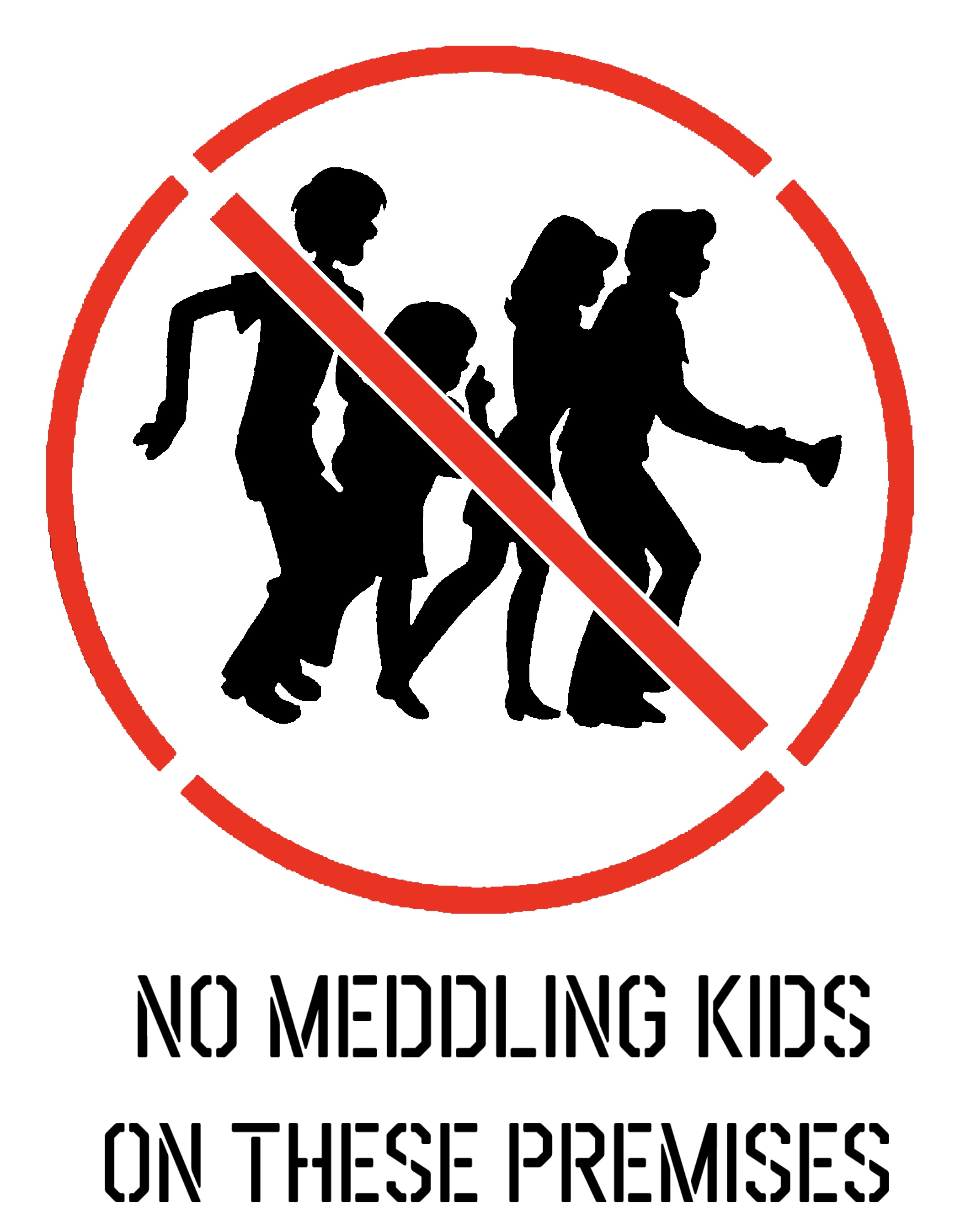 No Trespassing Scooby Doo stencil