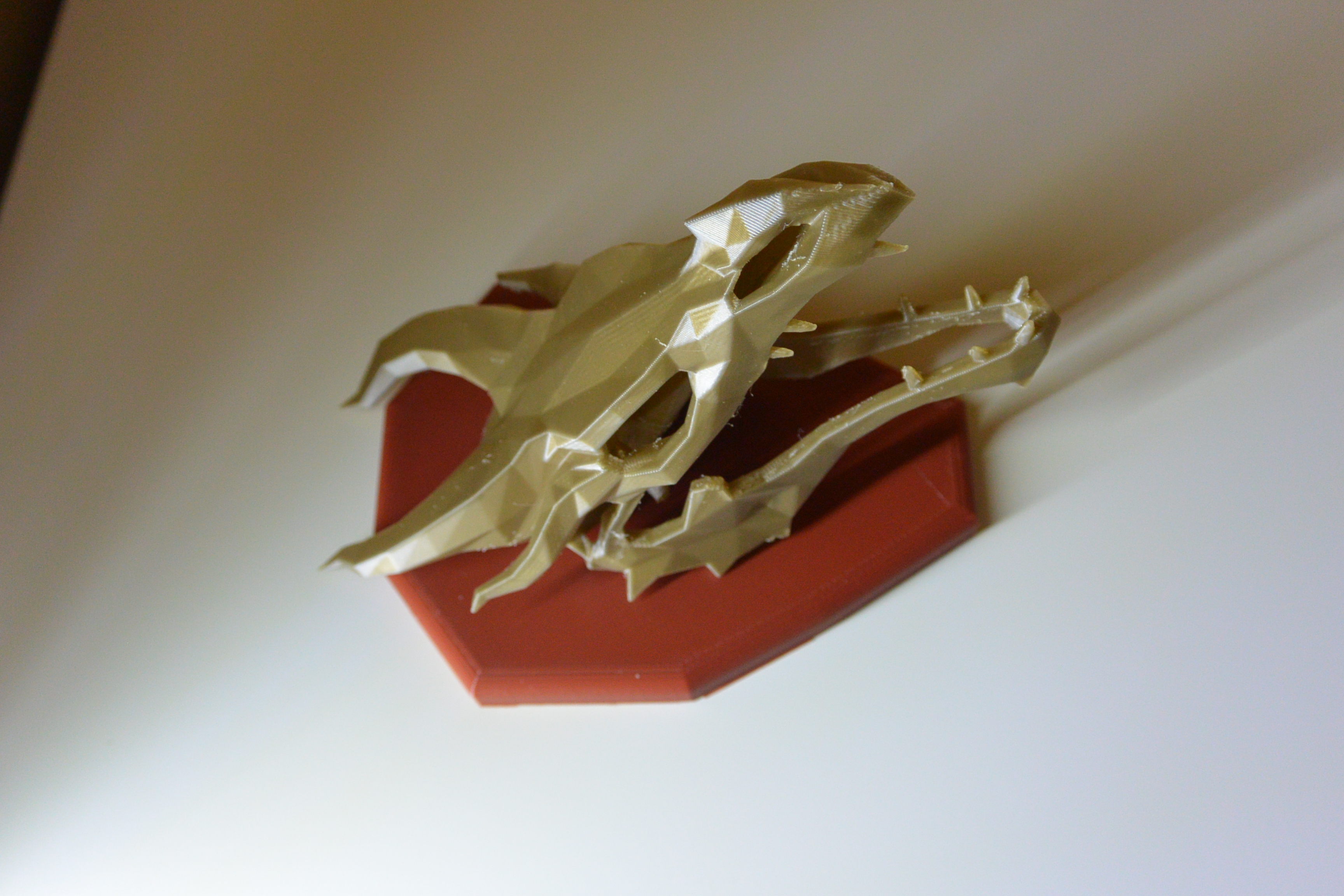 Skyrim skull Dragon wall Trophy