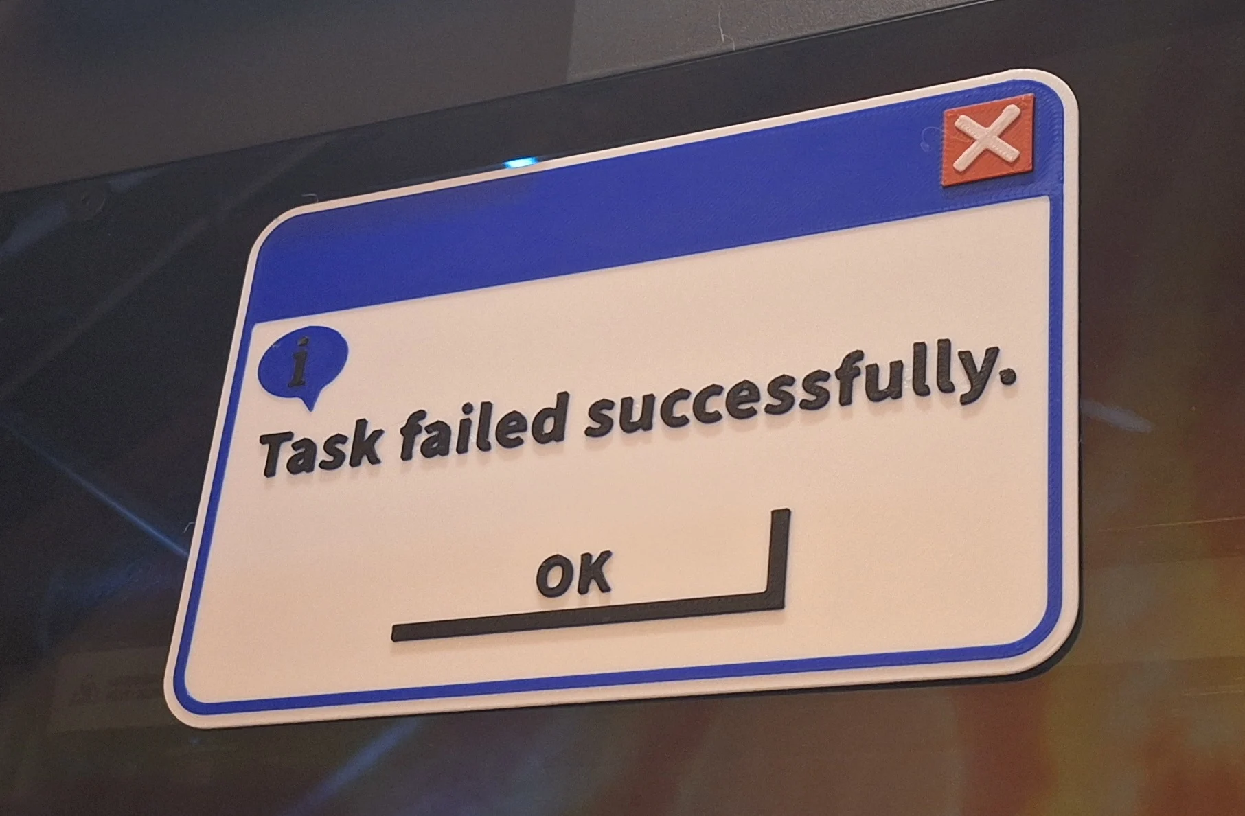 Task failed successfully sign
