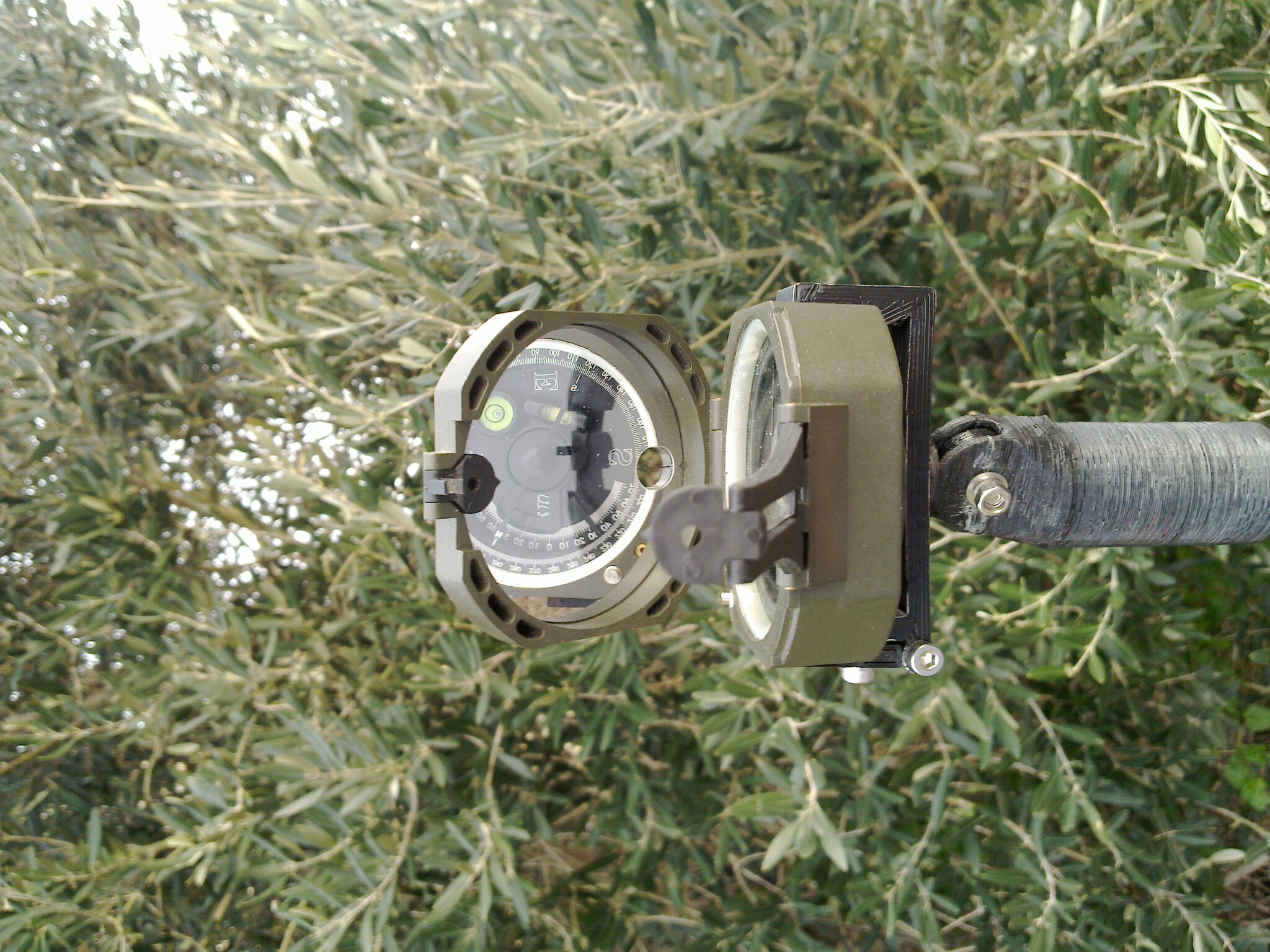 Brunton Pocket Transit - Mount-Head Assembly & Staff Level V3