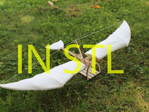 Leonardo da Vinci inspired glider in stl