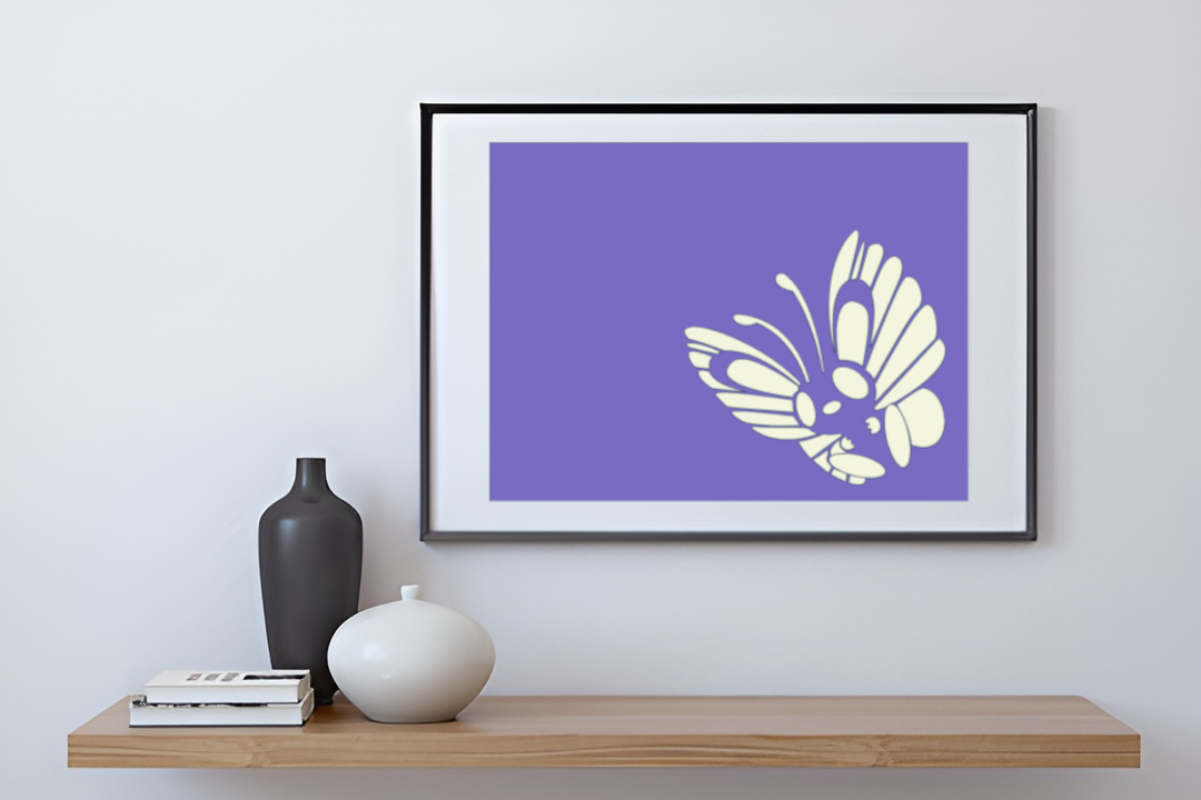 Pokemon Butterfree Simple Hueforge (6 x 8 photo frame)
