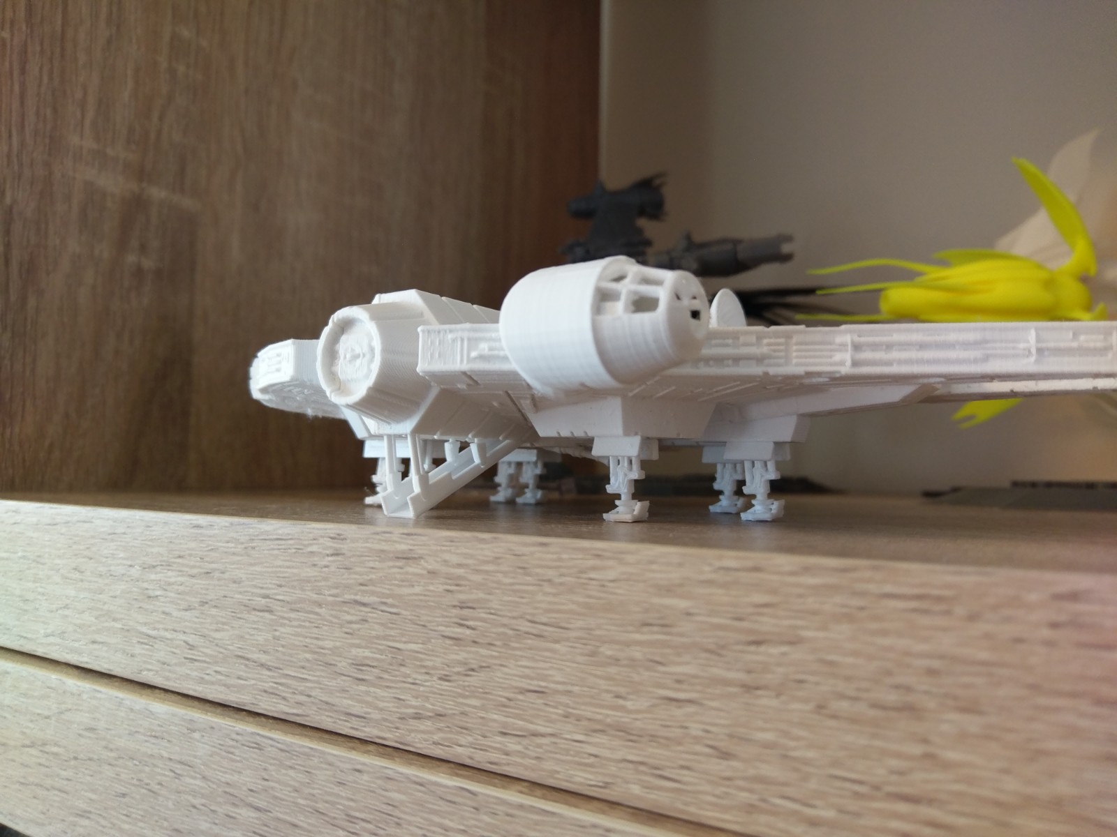 Millennium Falcon with landing gear and boarding ramp