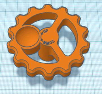 Ender 3 Z-Axis Knob with Fingertip Cup