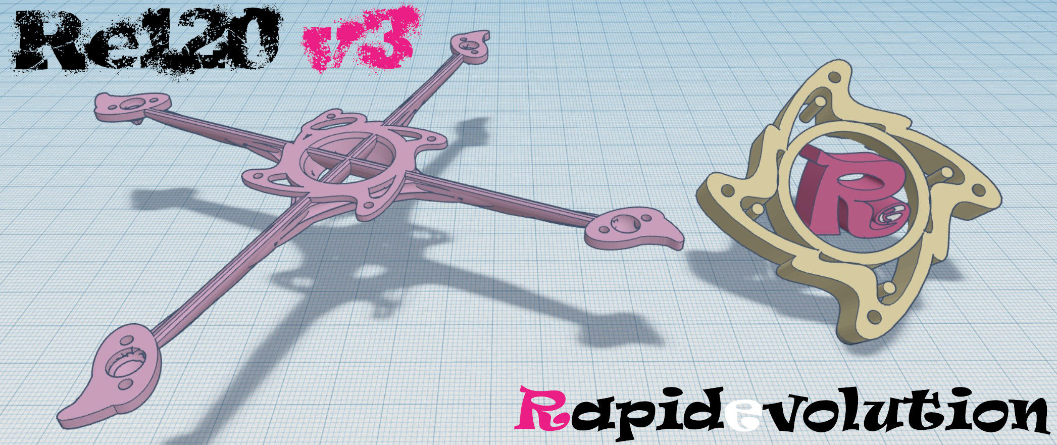 Re120 v3 - Rapidevolution 120mm (3") Printpick FPV Frame
