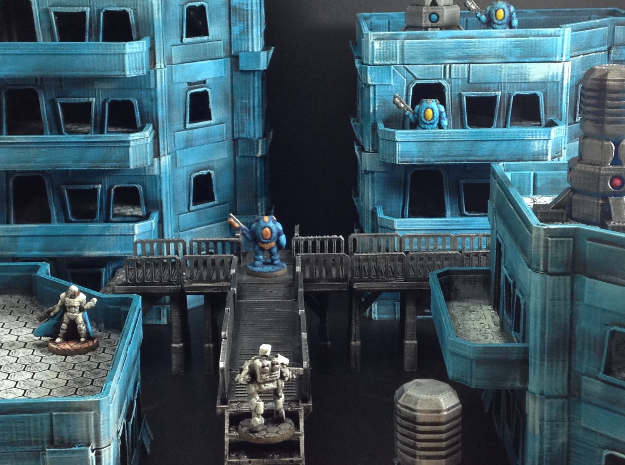Modular Scifi Habs (15mm scale)
